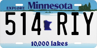 MN license plate 514RIY