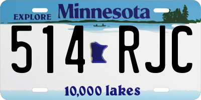 MN license plate 514RJC