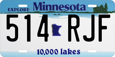 MN license plate 514RJF