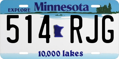 MN license plate 514RJG