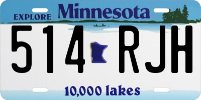 MN license plate 514RJH