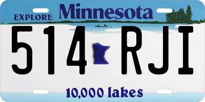 MN license plate 514RJI