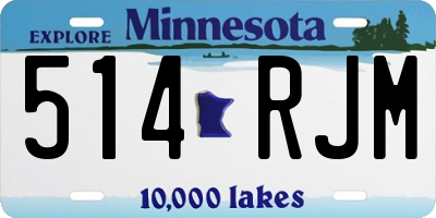 MN license plate 514RJM