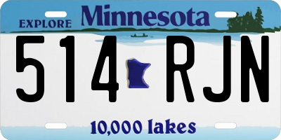 MN license plate 514RJN