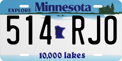 MN license plate 514RJO