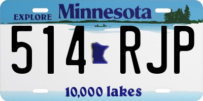 MN license plate 514RJP