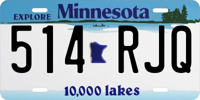 MN license plate 514RJQ