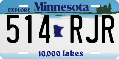 MN license plate 514RJR