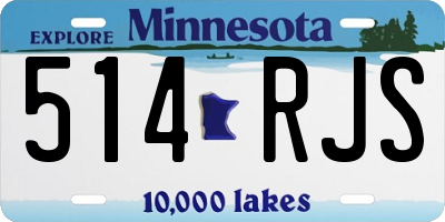 MN license plate 514RJS