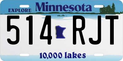 MN license plate 514RJT