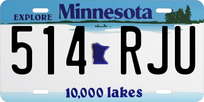 MN license plate 514RJU