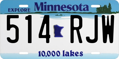 MN license plate 514RJW