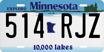 MN license plate 514RJZ