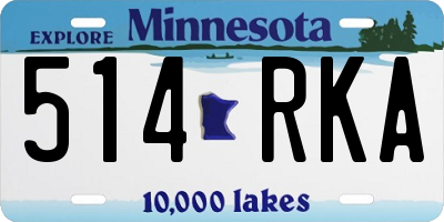 MN license plate 514RKA