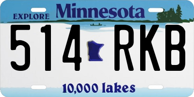 MN license plate 514RKB