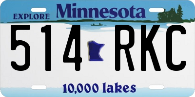 MN license plate 514RKC