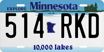 MN license plate 514RKD