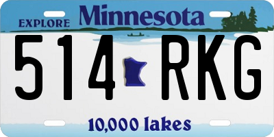 MN license plate 514RKG