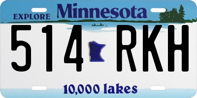 MN license plate 514RKH