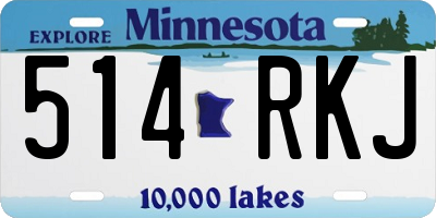 MN license plate 514RKJ