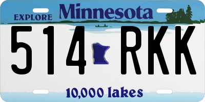 MN license plate 514RKK
