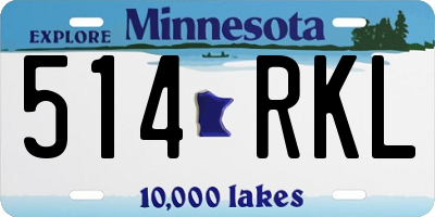MN license plate 514RKL