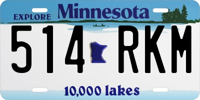 MN license plate 514RKM