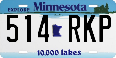 MN license plate 514RKP