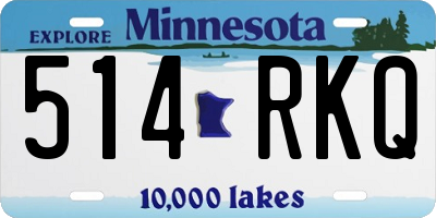 MN license plate 514RKQ