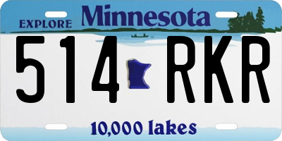 MN license plate 514RKR