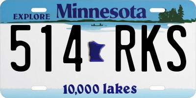 MN license plate 514RKS