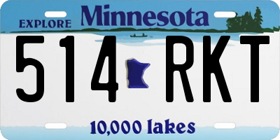 MN license plate 514RKT