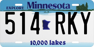 MN license plate 514RKY
