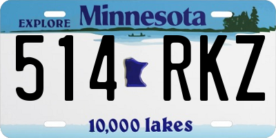 MN license plate 514RKZ