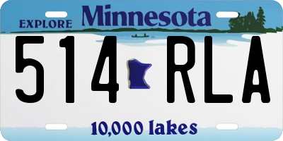 MN license plate 514RLA