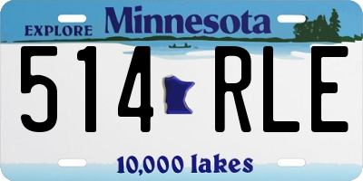 MN license plate 514RLE