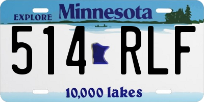 MN license plate 514RLF