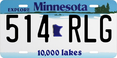 MN license plate 514RLG