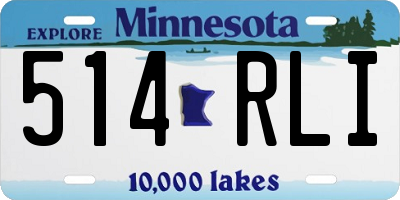 MN license plate 514RLI