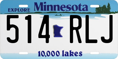 MN license plate 514RLJ