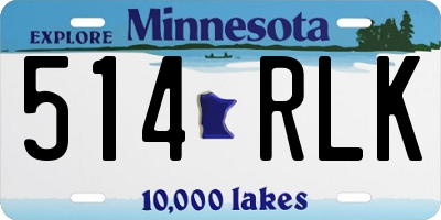 MN license plate 514RLK