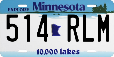 MN license plate 514RLM