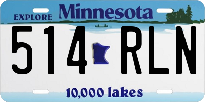 MN license plate 514RLN