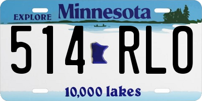 MN license plate 514RLO