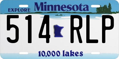 MN license plate 514RLP