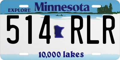 MN license plate 514RLR