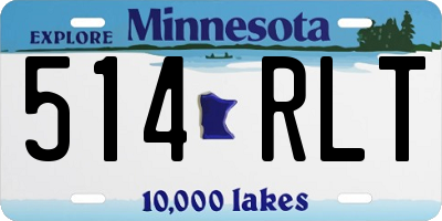 MN license plate 514RLT