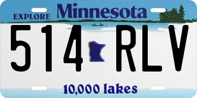 MN license plate 514RLV
