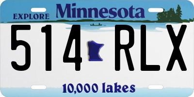 MN license plate 514RLX