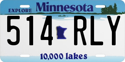 MN license plate 514RLY